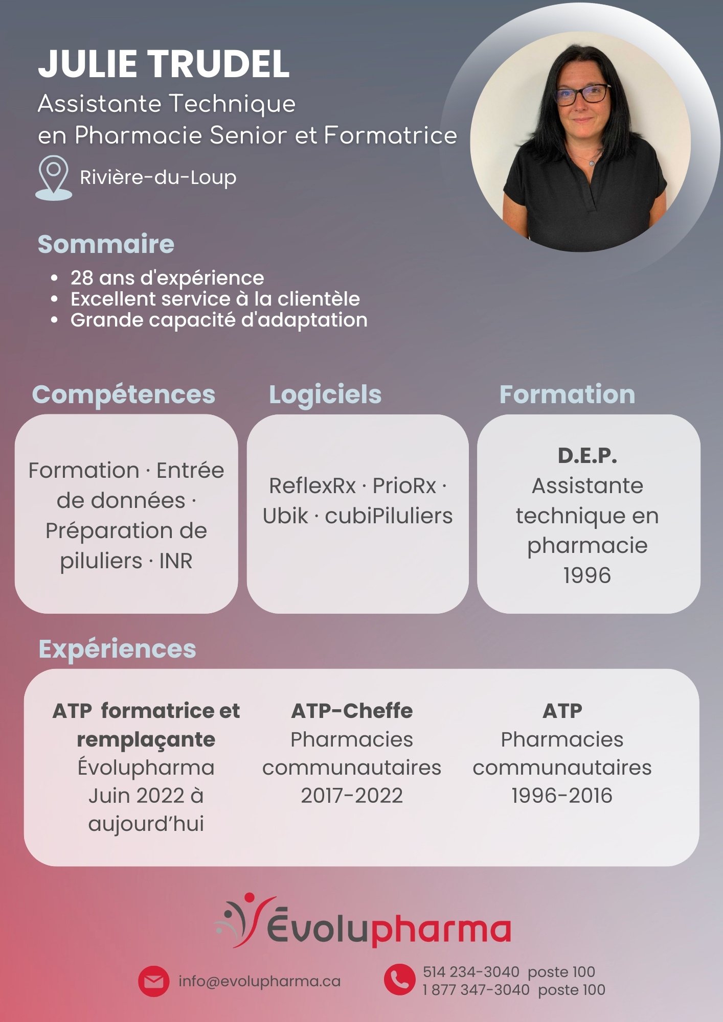 Julie Trudel - Remplacement