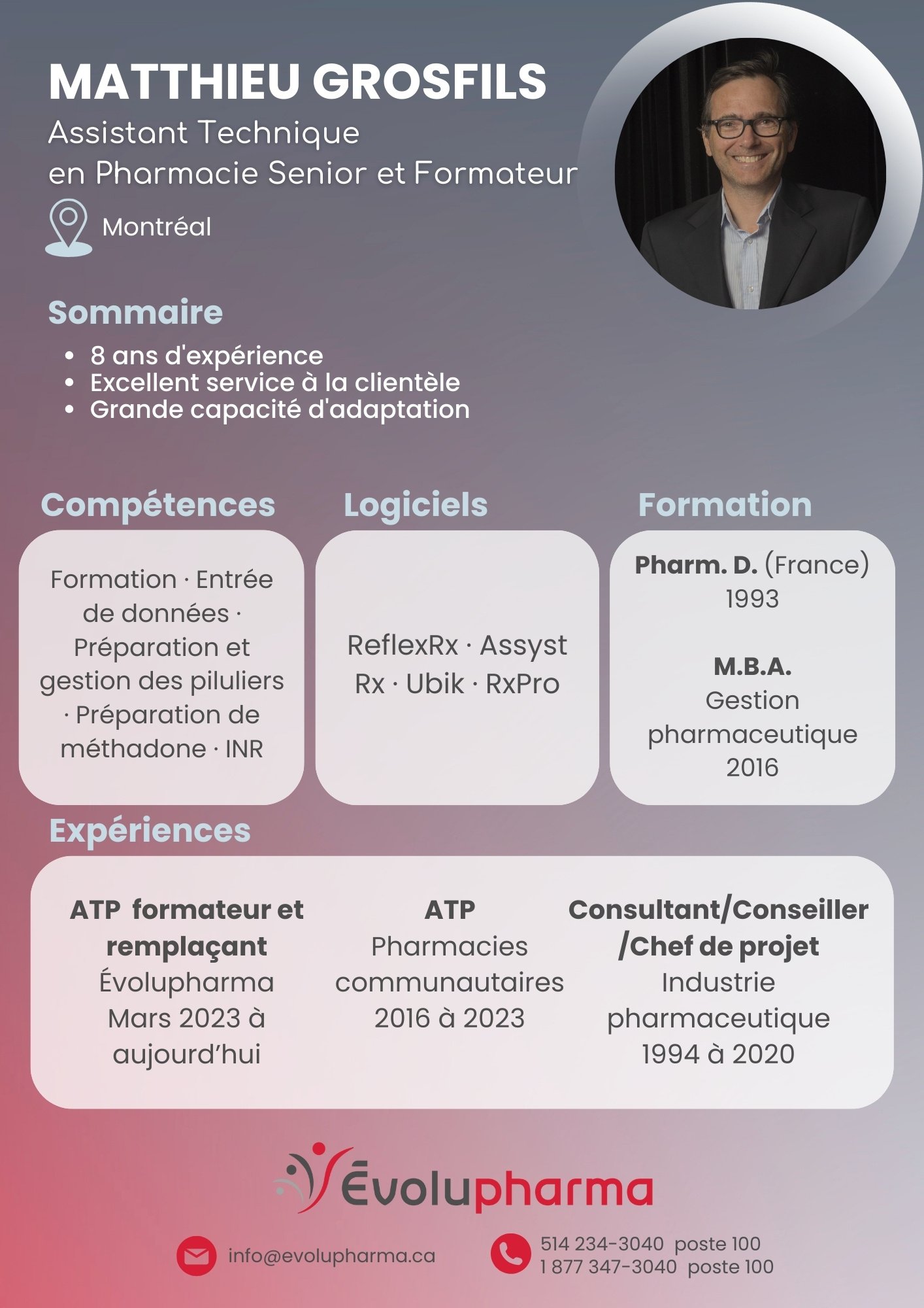 Matthieu Grosfils - Remplacement