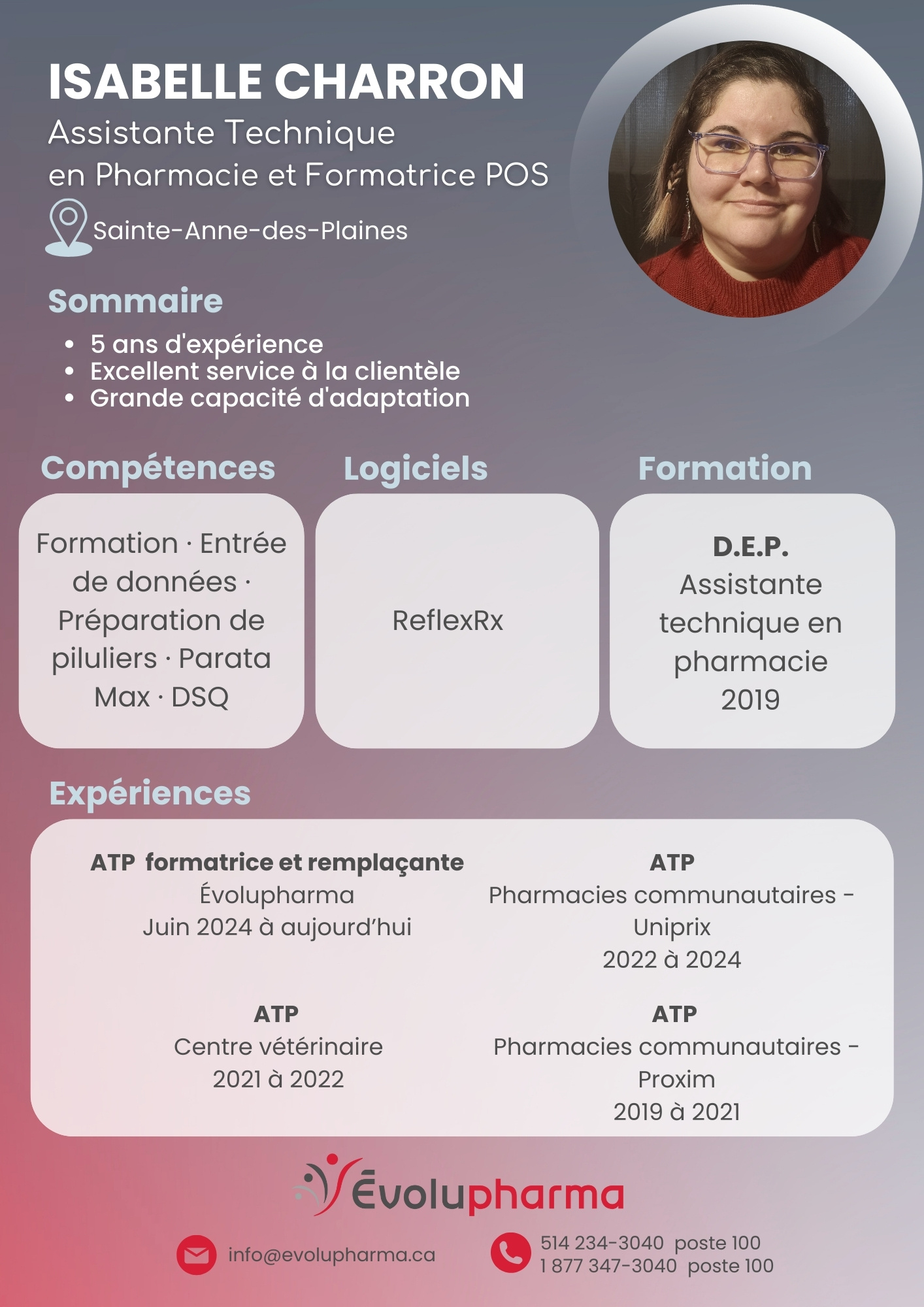 Isabelle Charron - Remplacement